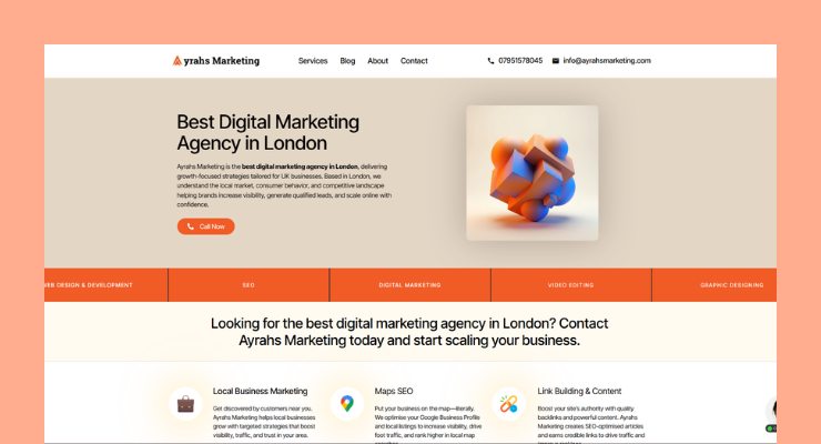 I will create a professional WordPress website for your marketing agency