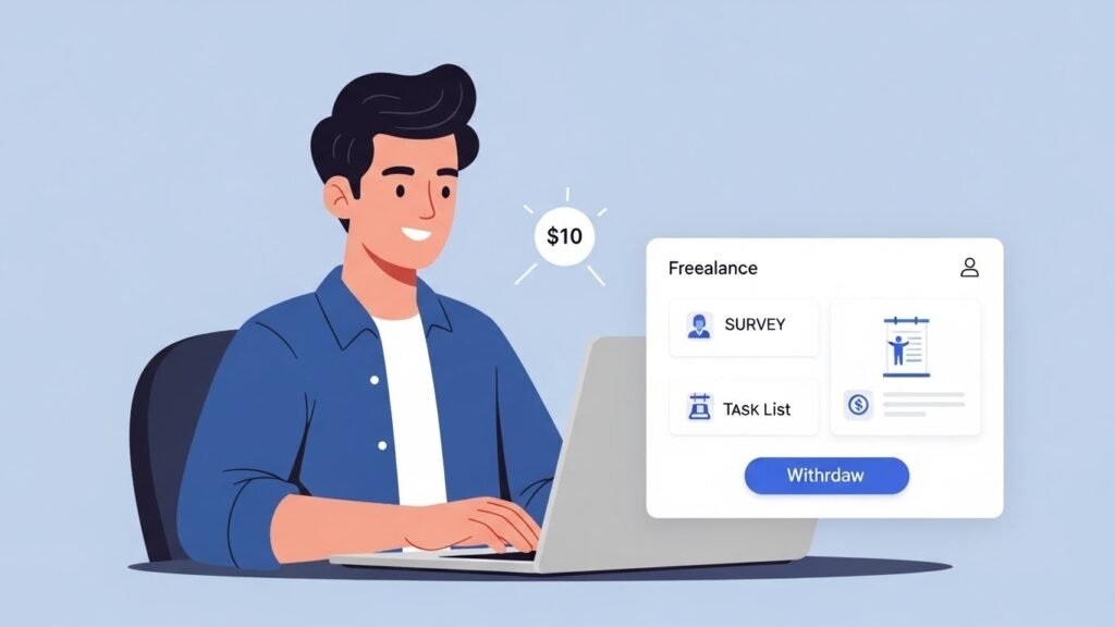 Earn $10 via Skill-Based Surveys | Muzazco Freelancer Dashboard
